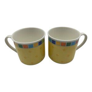 Villeroy & Boch Demitasse/Espresso Cup Twist Alea Limone Vtg Set of 2 Drinkware